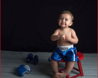 Personalized Punch: Custom Boxing Short and Gloves Set personalized