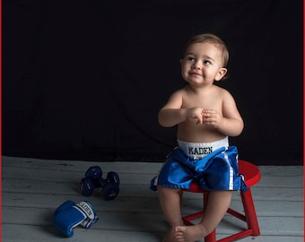 Personalized Baby Boxing Set: Gloves and Shorts