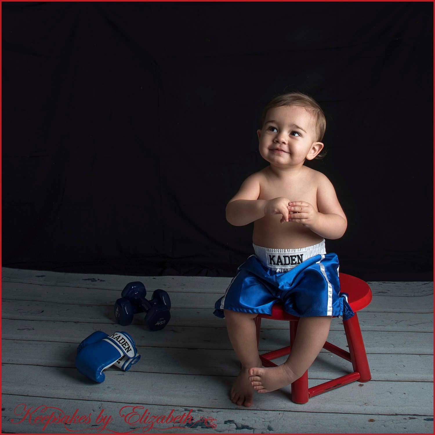 Kids Mexico Boxing Set Gloves and Shorts Personalized