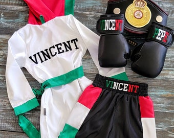 Adult and Youth  boxing Robe, shorts and Gloves, Fighter set