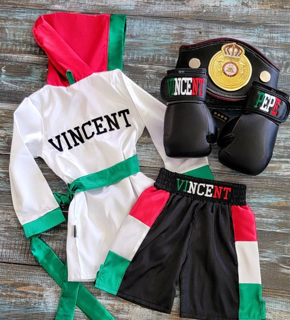 Bata, shorts y guantes de boxeo para adultos y jóvenes, set de luchador -   México