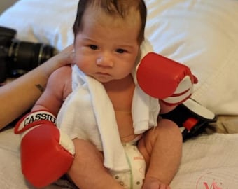 Personalized Baby Boxing Gloves – Solid Colors | Wearable | Infant & Toddler Sizes