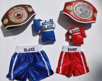 Baby Boxing Set: Personalized Gloves, Shorts, and Champion Belt