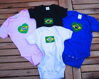 Brazilian flag baby Body suit