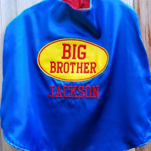 Big Brother cape Personalized and mask set