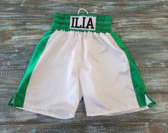 Personalized Adult Boxing Trunks - Knockout Style