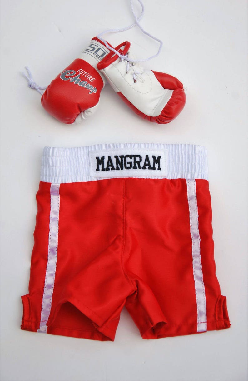 Newborn Boxing Set Gloves and Shorts Personalized Etsy