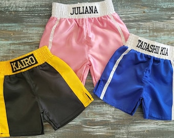 Shorts de boxeo personalizados para bebés y niños (SOLO TRONCOS)