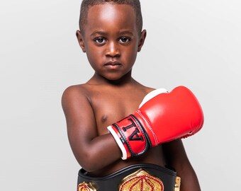 Tiny Champions' Complete Boxing Set: Gloves, Shorts, and Champion Belt (for 2T-5T)