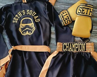 Ultimate Boxing Set: Adult and Youth Robe, Shorts, and Gloves for the Champion in You!