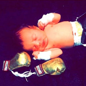 Baby Mini Boxing Gloves: Ringside Prop Style