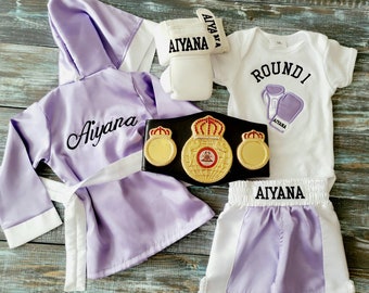 Champion's First Birthday: Baby Girl Boxing Set