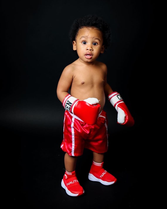 Wearable Baby Boxing Gloves Full Red 