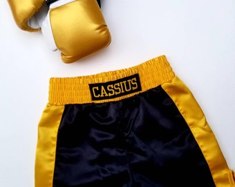 Personalized Baby Boxing Gloves and Shorts Set