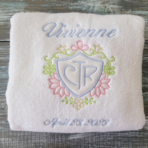 Serviettes de baptême brodées personnalisées CTR, serviettes de baptême LDS