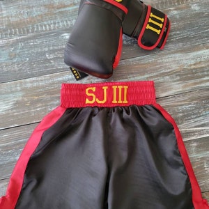 Youth Boxing Trunks and Gloves Set Personalized