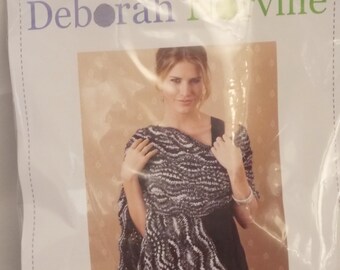 Deborah Norville complet tourbillonnantes châle tricot Kit doux violet Multi neuf
