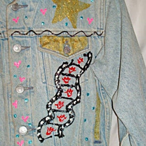 Gap Girl's Hand Painted Roger Rabbit Jessica Jacket Blue Denim Jeans - Etsy