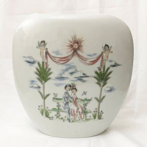 Rosenthal Porcelain Vase Vintage Raymond Peynet The Lovers Hand Painted MCM Mid Century Modern