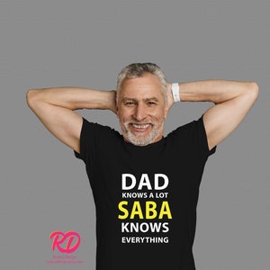 Saba Knows Everything Jewish grandfather t-shirt