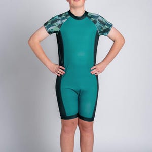 Back Zip Swimsuit - Seafoam