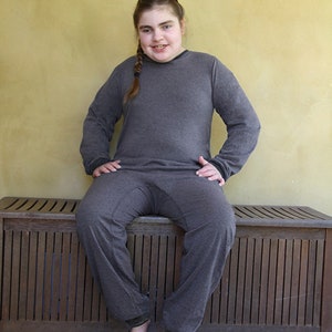 Grey Back Zip Long Sleeve/Long Leg Jumpsuit image 3