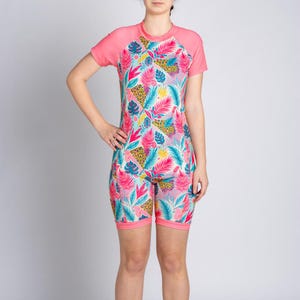Back Zip Swimsuit -Summer Safari