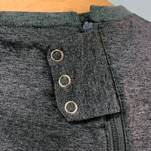 Grey Back Zip Long Sleeve/Long Leg Jumpsuit image 4