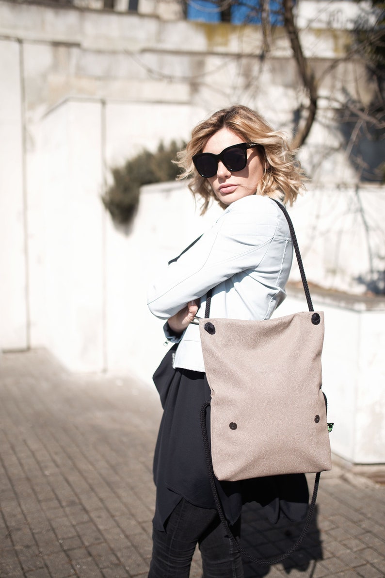 NUDE RAJA multifunctional bag for ladies classic handbag convertible to tote bag minimalist compact handbag waterproof shoulder bag