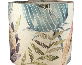 Handmade Drum Lampshade, Fabric Design Lamp,  Drum Lamp, Multicolor Fabric Lampshade, PVC Backing Material Lampshade, Voyage Maison Fabric