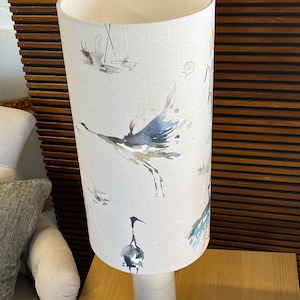 Extra Tall Handmade Lampshade With Bird Design, Suitable for Table Lamp, Floor Lamp