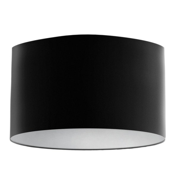 Velvet Lampshade - Black with white Lining, Handmade Lampshades, Table Lampshades, Handmade Lamp Shade, Black Lampshade