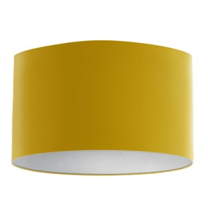 Velvet Lampshade - Mustard Gold with white Lining, Handmade Lampshades, Table Lampshades, Handmade Lamp Shade, Yellow Lampshade