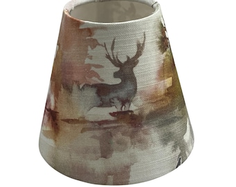 Wilderness Plum Candle Clip Lampshade, Handmade Lampshades, Handmade Lamp Shade, Clip On Lampshade