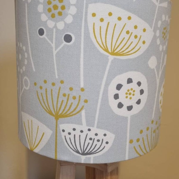 Gray bergen fabric lampshade, table lampshade ceiling pendant Country lampshade handmade lampshade scandi design