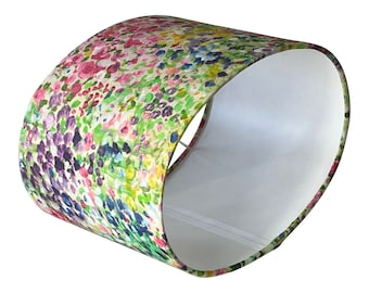 Oval Fusion Abstract Handmade Lampshade, Handmade Lampshades, Table Lampshades, Ceiling Lamp shades, pink Lampshade, Handmade Lamp Shade
