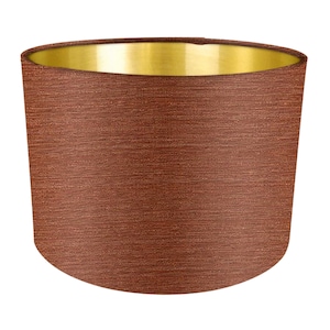 Paprika Fabric Lampshade, Brushed Gold, Handmade Lampshades, Table Lampshades, Ceiling Lamp shades, Red Lampshade, Handmade Lamp Shade