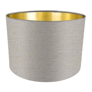 Natural Fabric Lampshade, Brushed Gold, Handmade Lampshades, Table Lampshades, Ceiling Lamp shades, beige Lampshade, Handmade Lamp Shade