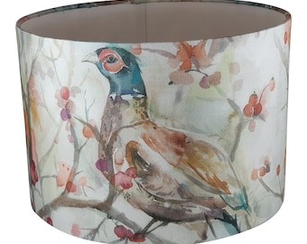 Voyage Maison Fabric Blackberry, Handmade Lampshade, Table Lampshade, Ceiling, Bird Lampshade, Handmade Lamp Shade, Pheasant Lampshade