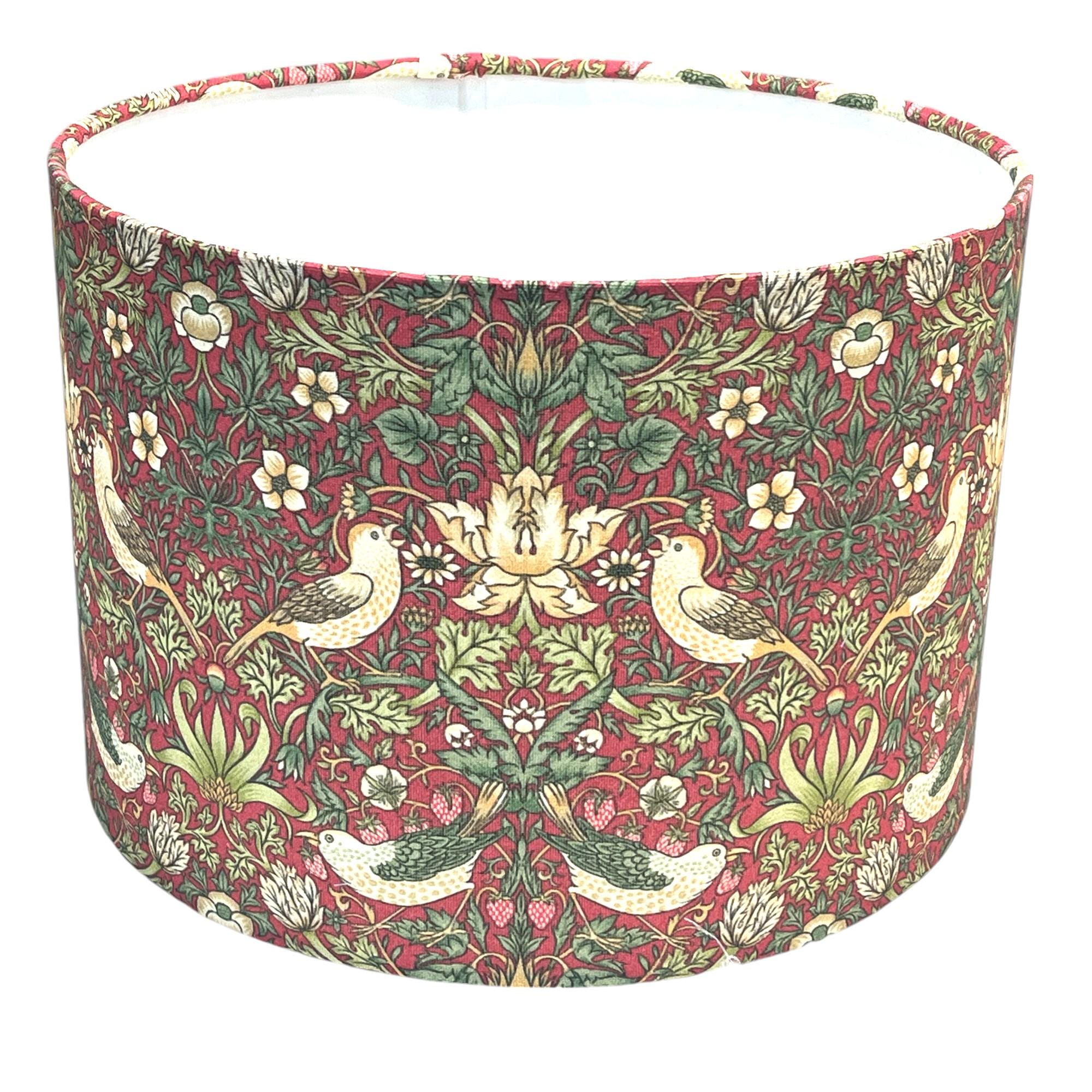 William Morris Lampshade Strawberry Thief, Handmade Lampshade, Table Lampshade, Ceiling Pendant, Country Lampshade, Handmade Lamp Shade