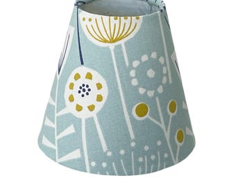 Candle Clip Lampshade, Handmade Lampshades, Table Lampshades, Blue Lampshade, Wall Lampshade, Handmade Lamp Shade, Clip On Lampshade