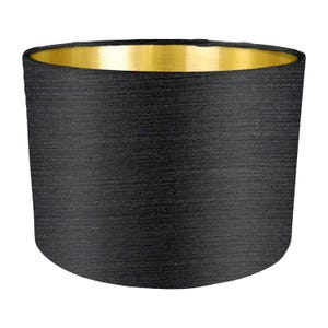 Black Fabric Lampshade, Brushed Gold, Handmade Lampshades, Table Lampshades, Ceiling Lamp shades, Black Lampshade, Handmade Lamp Shade