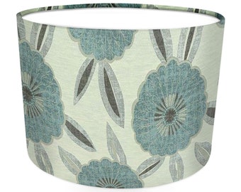 Florentina Flower Lampshade, Handmade Lampshades, Table Lampshades, Ceiling Lamp shades, Duckegg Lampshade, Handmade Lamp Shade