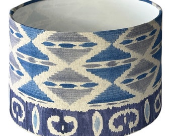 Handmade iKat Lampshade, Fabric Design Lamp,  Drum Lampshade, table lampshade, floor lampshade, ceiling lampshade