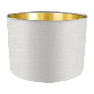 White Fabric Lampshade, Brushed Gold, Handmade Lampshades, Table Lampshades, Ceiling Lamp shades, white Lampshade, Handmade Lamp Shade