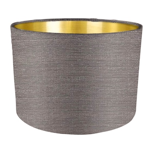Pewter Fabric Lampshade, Brushed Gold, Handmade Lampshades, Table Lampshades, Ceiling Lamp shades, grey Lampshade, Handmade Lamp Shade