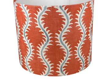 Pantalla de lámpara Helter Skelter hecha a mano, pantalla de lámpara de mesa, lámpara colgante de techo, pantalla de lámpara rústica, pantalla de lámpara hecha a mano, pantalla de lámpara naranja