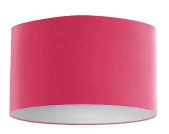 Velvet Lampshade - Hot Pink with white Lining, Handmade Lampshades, Table Lampshades, Handmade Lamp Shade, Pink Lampshade