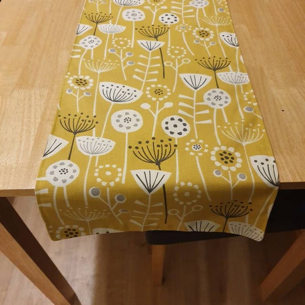 Handmade Double Sided Table Runner, Sideboard Cover, Runner, Dressing Table Runner made with contemporary fabric