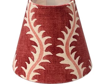 Helter Cherry Candle Clip Lampshade, Handmade Lampshades, Table Lampshades, Orange Lampshade, Handmade Lamp Shade, Clip On Lampshade